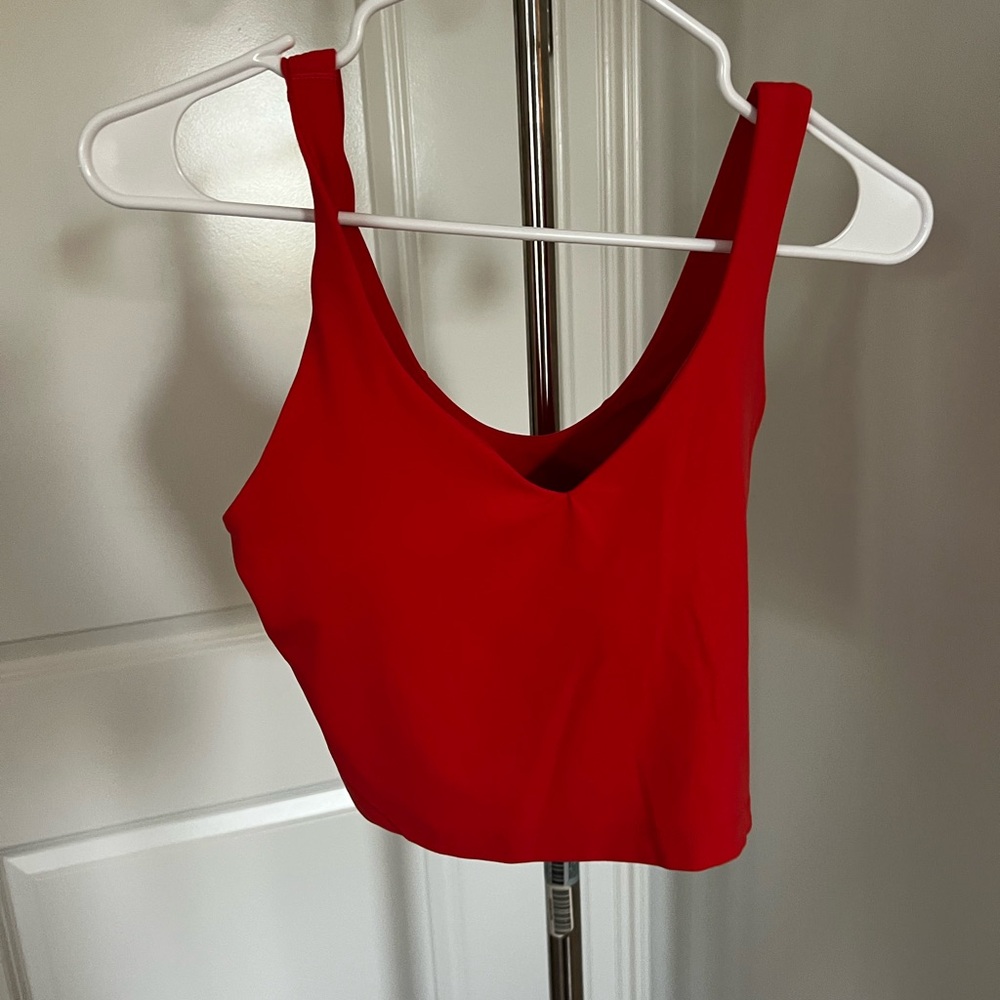 lululemon athletica Red Crop Top